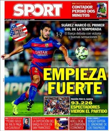 Portadas de la prensa deportiva