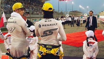 Nico Hulkenberg y Carlos Sainz, pilotos de Renault.