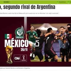 Prensa argentina destaca enfrentamiento con Tata Martino