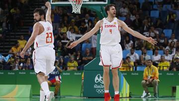 Sergio Llull y Pau Gasol.