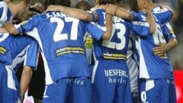 <B>SUFRIMIENTO.</B> El Espanyol sufrió hasta el último minuto para conservar la categoría.