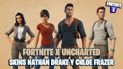 Fortnite x Uncharted: skins Nathan Drake y Chloe Frazer ya disponibles