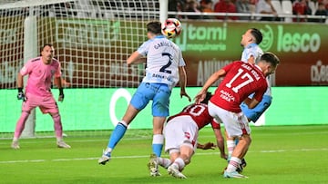 Alfonso Herrero,. Jokin Gabilondo, Dani Vega, Iker y Nelson Monte en el partido de ida.