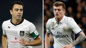 Xavi Hernández y Toni Kroos.