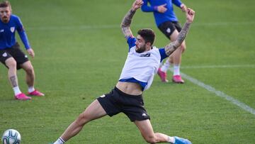 Unai N&uacute;&ntilde;ez, en un entrenamiento.