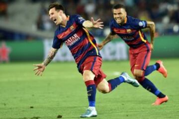 Messi celebra el 2-1.