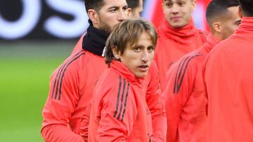 Modric, este martes en Amsterdam.