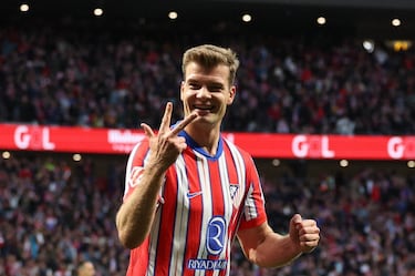 3-0. Alexander Sorloth celebra el tercer tanto que anota.