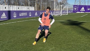 Imagen de Pablo Hervías con el Valladolid.