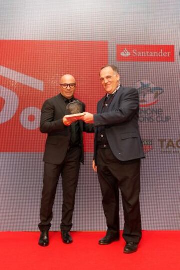Premio AS América a Jorge Sampaoli. Javier Tebas.
