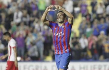 Barral anotó el primero del Levante. 1-0.