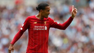 Virgil van Dijk, durante la final de la Community Shield.