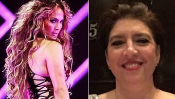 Imágenes de Jennifer Lopez en un concierto y de su hermana mayor, Leslie Scholl.