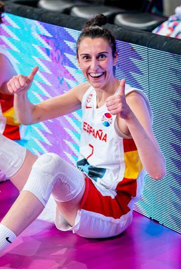 Alba Torrens, alero de la Selección, feliz tras el triunfo ante Montenegro en el Eurobasket.