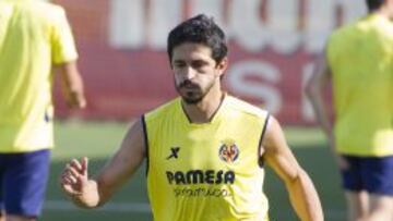 Jonathan Pereira en un entrenamiento de esta pretemporada.