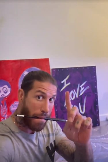 Sergio Ramos se pone a pintar