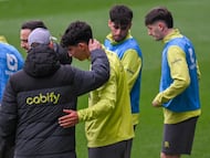 Sergio Martínez y José Alberto, del Racing.