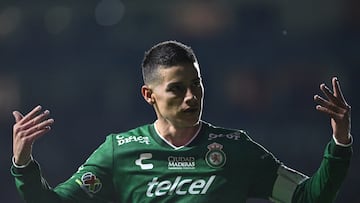 James Rodriguez of Leon during the 8th round match between Leon and Tigres UANL as part of the Liga BBVA MX, Torneo Clausura 2025 at Nou Camp Stadium, on February 22, 2025 in Leon, Guanajuato, Mexico.