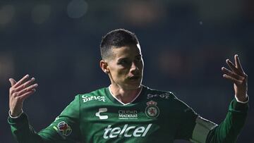James Rodriguez of Leon during the 8th round match between Leon and Tigres UANL as part of the Liga BBVA MX, Torneo Clausura 2025 at Nou Camp Stadium, on February 22, 2025 in Leon, Guanajuato, Mexico.