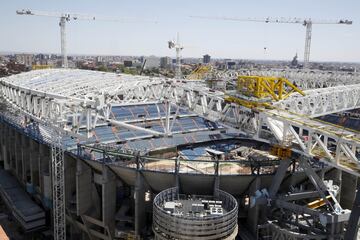 El avance de las obras del estadio Santiago Bernabéu