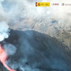 Espectaculares imágenes de la nueva colada a vista de dron