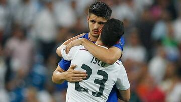 &Aacute;lvaro Morata, tras un partido con el Madrid.