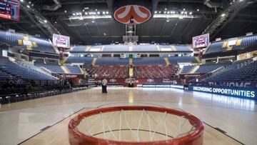 El pabelon Sinan Erdem de Estambul vacío antes de la Final Four de 2017.