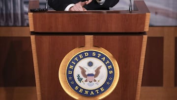 Sen. Rick Scott (R-FL) gestures as he speaks during a news conference on the debt ceiling at the U.S. Capitol on September 22, 2021 in Washington, DC.