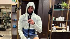 Benzema, en el gimnasio.