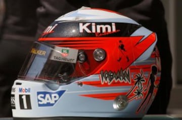 Casco de Kimi Raikkonen para el GP de Mónaco de 2006