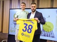 Sergio Arribas en su presentación como jugador del Cádiz.