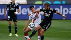 Futbol, Curico Unido vs Colo Colo.
Fecha 32, campeonato nacional 2021.
El jugador de Colo Colo Christian Santos, , disputa el balón contra Matias Ormazaval de Curico Unido durante el partido de primera division realizado en el estadio La Granja.
Curico, Chile.
14/11/2021
Marcelo Hernandez/Photosport

Football,  Curico Unido vs Colo Colo.
32th date, 2021 national Championship.
Colo Colo’s player Christian Santos , battles the ball against Matias Ormazaval of Curico Unido during the first division match at La Granja stadium in Curico, Chile.
11/14/2021
Marcelo Hernandez/Photosport