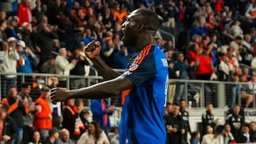 Así festejó Denkey el empate parcial ante Motagua.