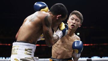 Naoya Inoue golpea a Manny Rodr&iacute;guez en las semifinales de las World Boxing Super Series.