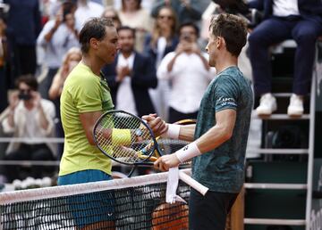 Rafael Nadal y Casper Ruud al final del partido
