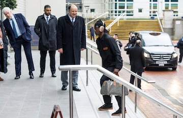 Eduardo Camavinga llegando al hotel. 