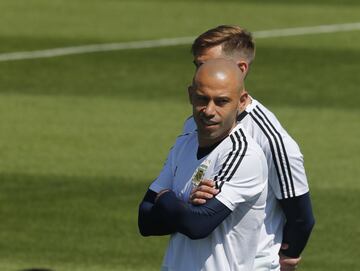 Argentina entrena antes de su debut en el Mundial