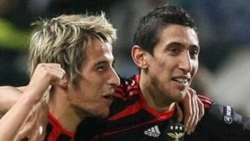 Coentrao y Di María ya coincidieron en el Benfica, y podrían volver a ser compañeros en el Real Madrid.