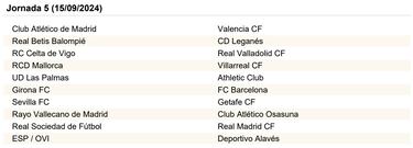 El calendario de LaLiga EA Sports al completo