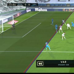 El gol de Rodrigo está bien anulado por interferencia de un contrario, según Iturralde