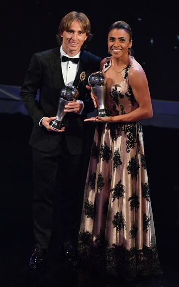 Marta y Modric, premios 'The Best 2018'.