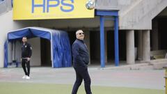 Miguel &Aacute;ngel Ram&iacute;rez, en el entrenamiento de Las Palmas.