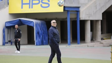 Miguel &Aacute;ngel Ram&iacute;rez, en el entrenamiento de Las Palmas.