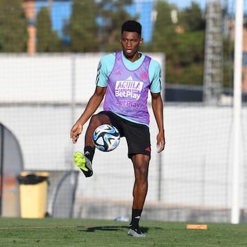 Entrenamiento de la Selección Colombia en el Complejo Deportivo del Valencia.