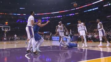 Ya sólo el ruido asusta: la caída de Doncic que preocupó a LeBron y a los Lakers