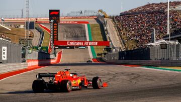 05 VETTEL Sebastian (ger), Scuderia Ferrari SF90, action during the 2019 Formula One World Championship, United States of America Grand Prix from november 1 to 3 in Austin, Texas, USA - Photo DPPI
02/11/2019 ONLY FOR USE IN SPAIN