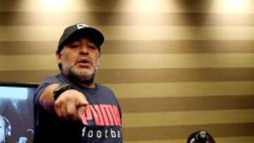 Diego Maradona, de visita en Bogotá.