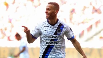 Monterrey's Sergio Canales celebrates after scoring against Guadalajara during the Mexican Apertura tournament football match at the Akron stadium in Guadalajara, Jalisco state, Mexico on September 3, 2023. (Photo by ULISES RUIZ / AFP)