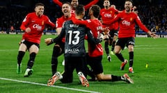 Celebración de los jugadores del Mallorca.