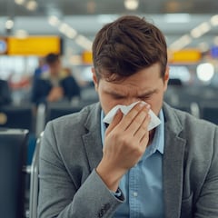 Dr. Jordan Wagner, physician, on flying when sick: “Between the dry cabin air and the stress of travel, dehydration happens much faster”